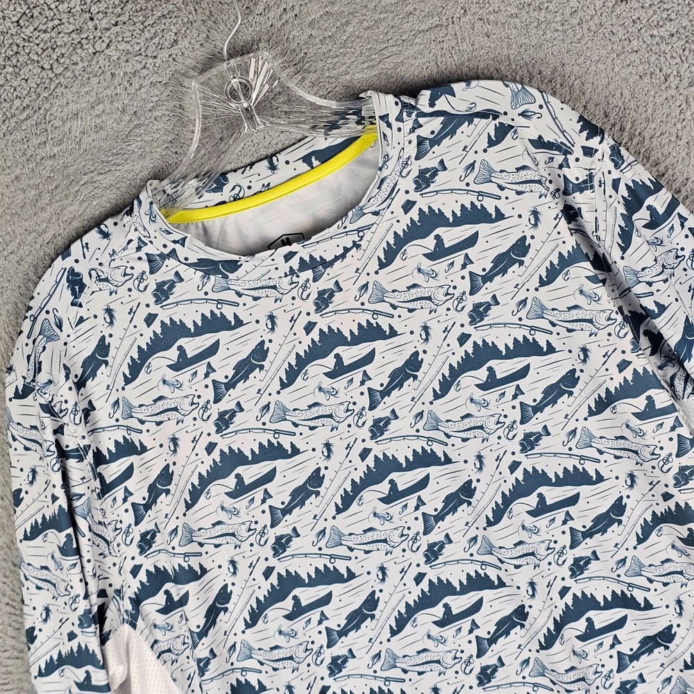 Koofin T-Shirt Mens Medium Stretch Mesh Side Fishing Gear Performance‎ Crew Neck